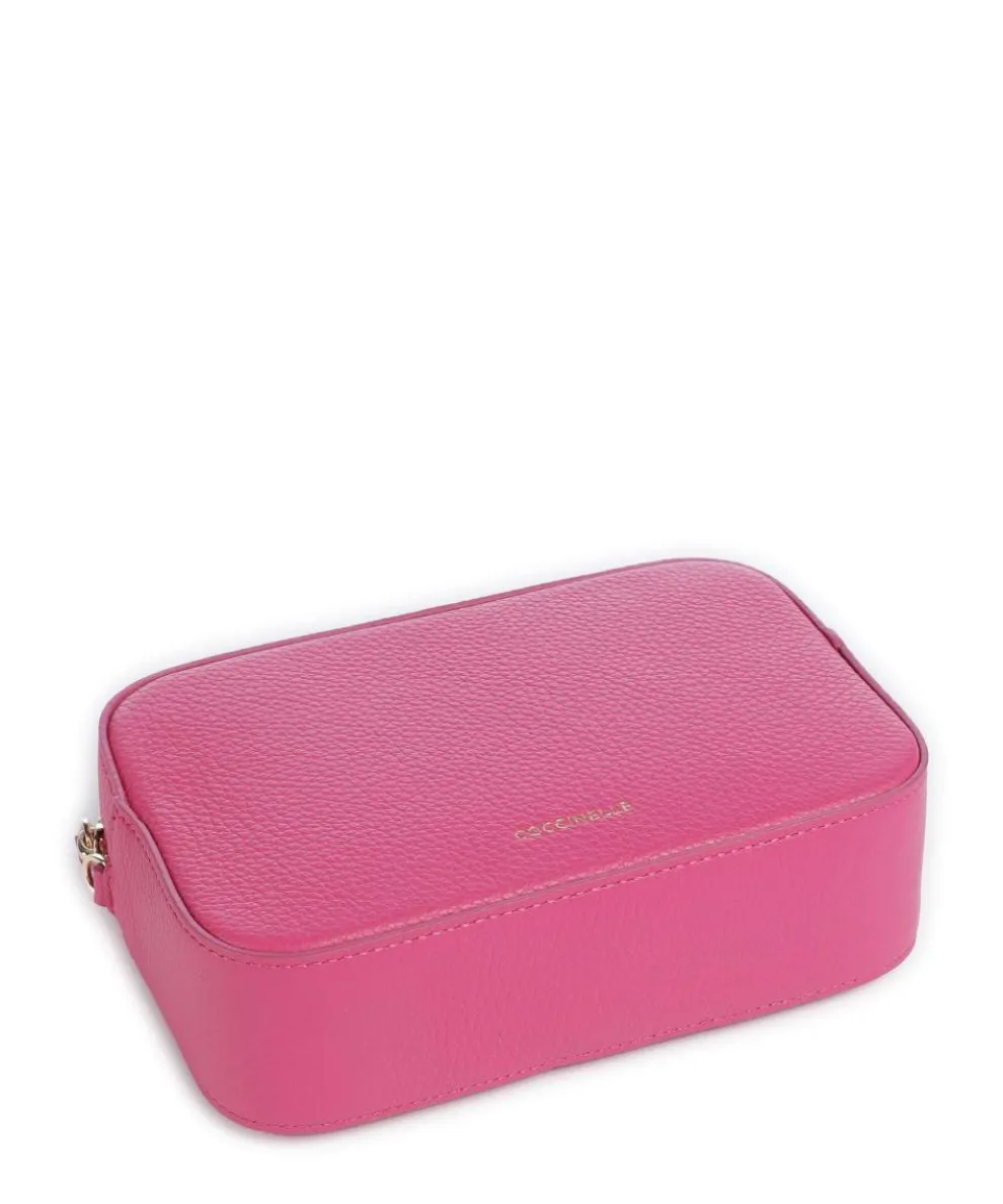 Tebe Umhängetasche genarbtes Leder fuchsia