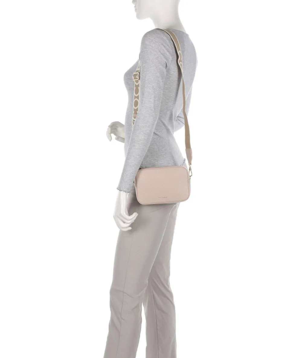 Tebe Umhängetasche genarbtes Leder nude