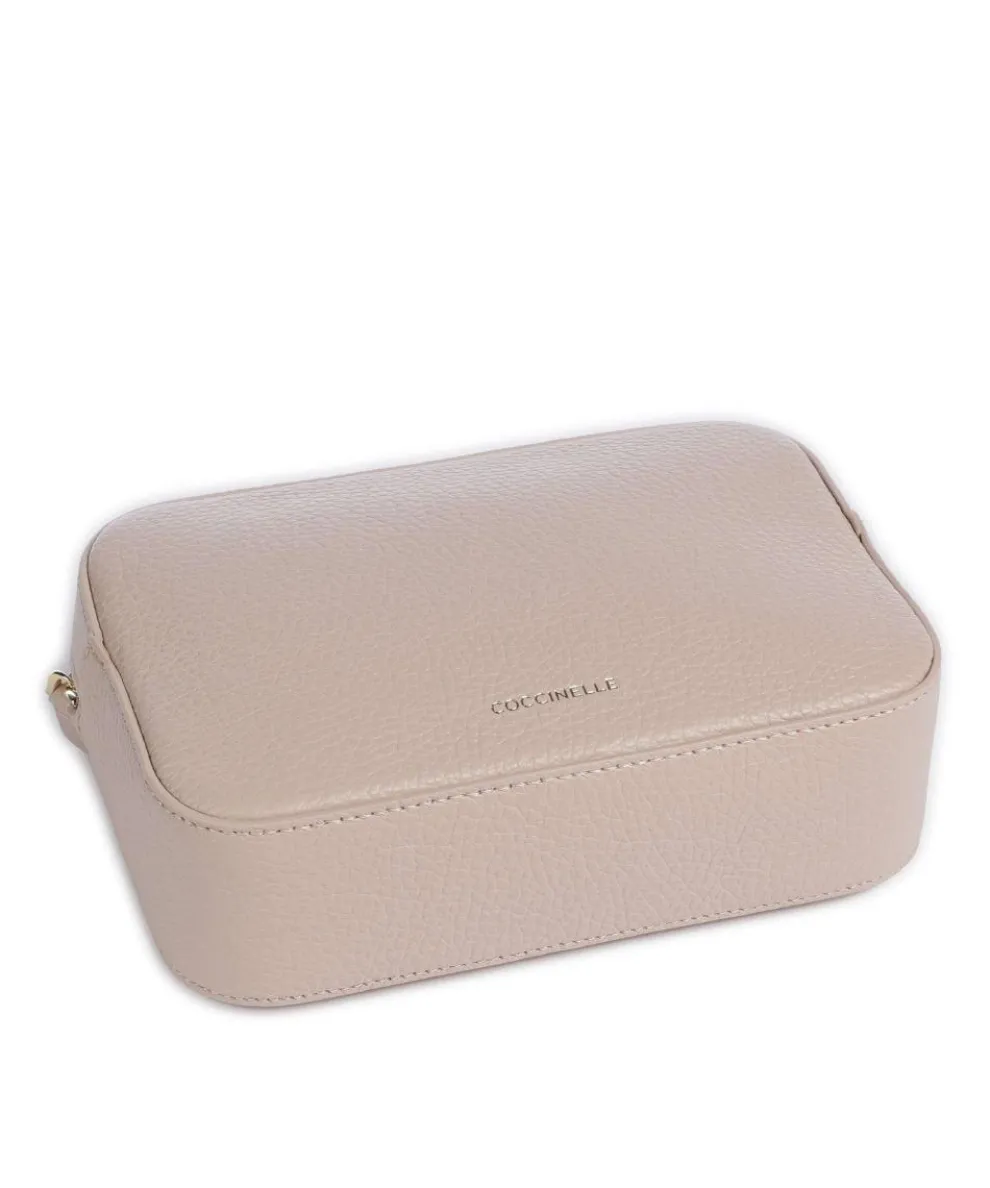 Tebe Umhängetasche genarbtes Leder nude