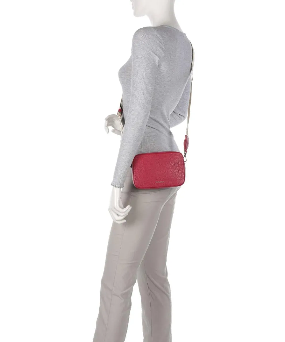 Tebe Umhängetasche genarbtes Leder rot