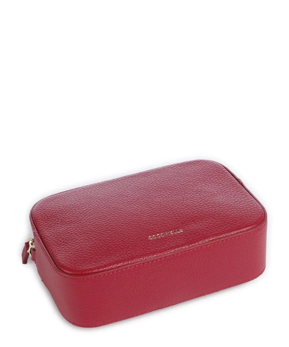 Tebe Umhängetasche genarbtes Leder rot