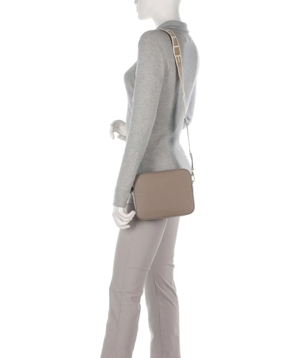 Tebe Umhängetasche genarbtes Leder taupe
