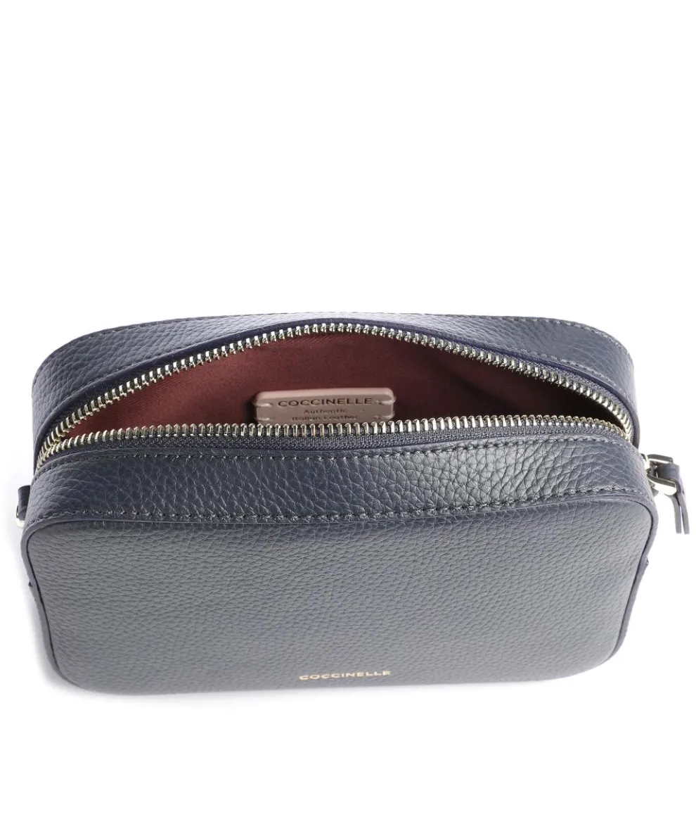 Tebe Umhängetasche genarbtes Leder navy