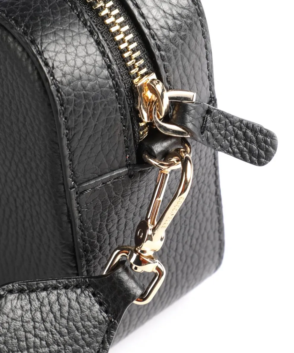 Tebe Umhängetasche genarbtes Leder schwarz