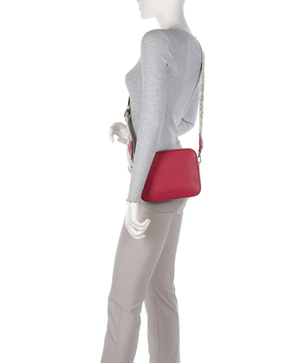 Tebe Umhängetasche genarbtes Leder rot