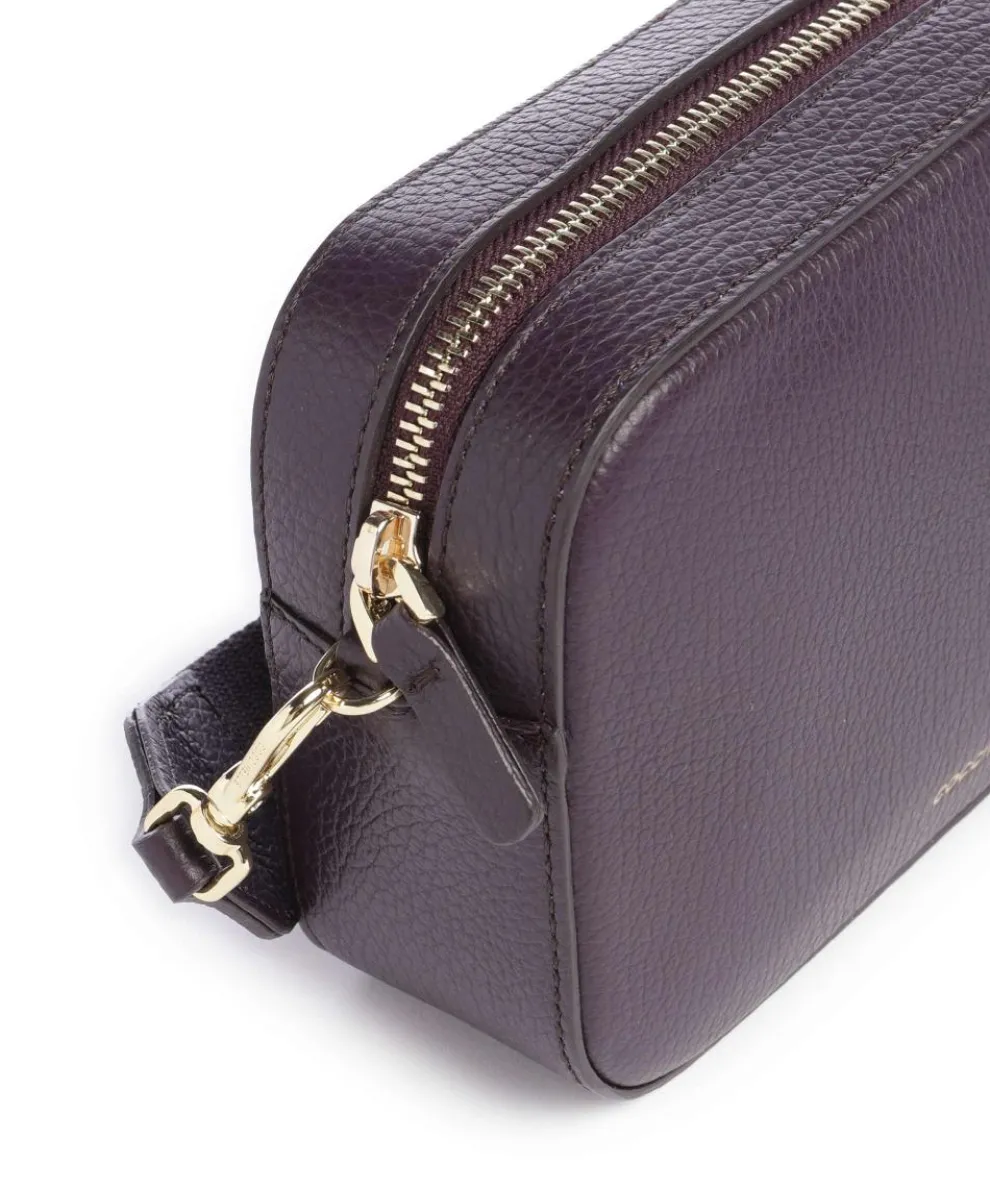 Tebe Umhängetasche genarbtes Leder pflaume