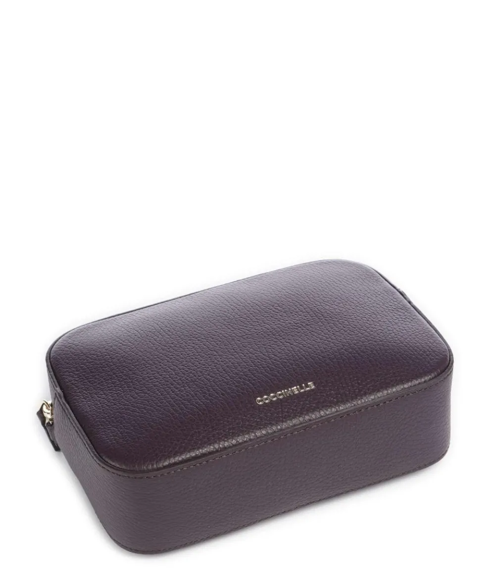 Tebe Umhängetasche genarbtes Leder pflaume