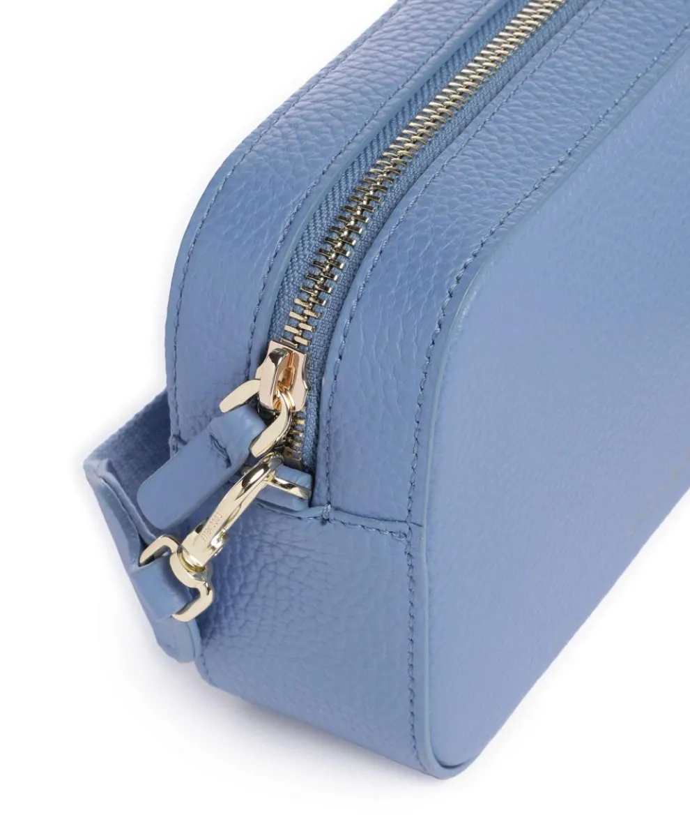 Tebe Umhängetasche genarbtes Leder blau