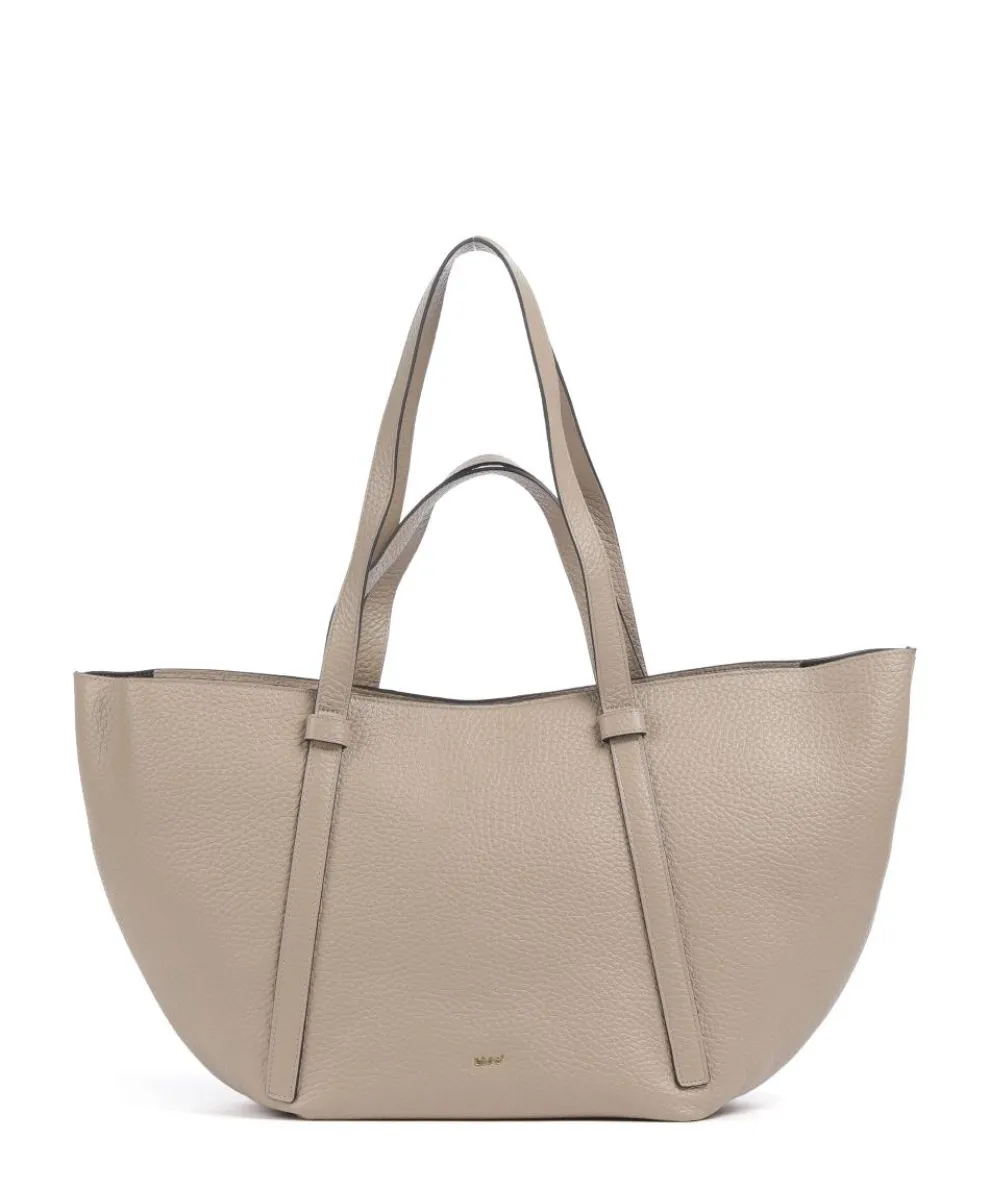 Tekla Cosmo Large Shopper genarbtes Leder beige