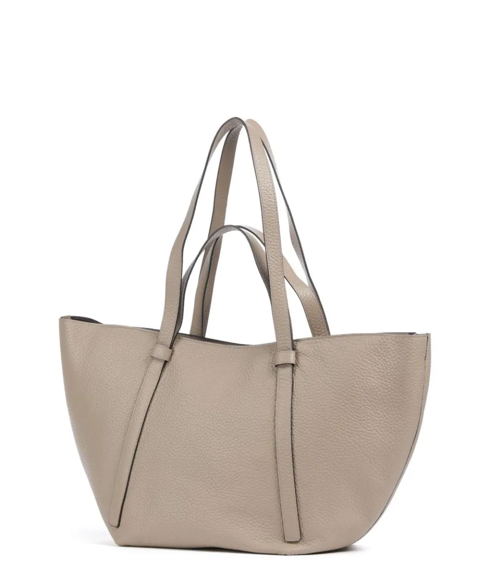 Tekla Cosmo Large Shopper genarbtes Leder beige