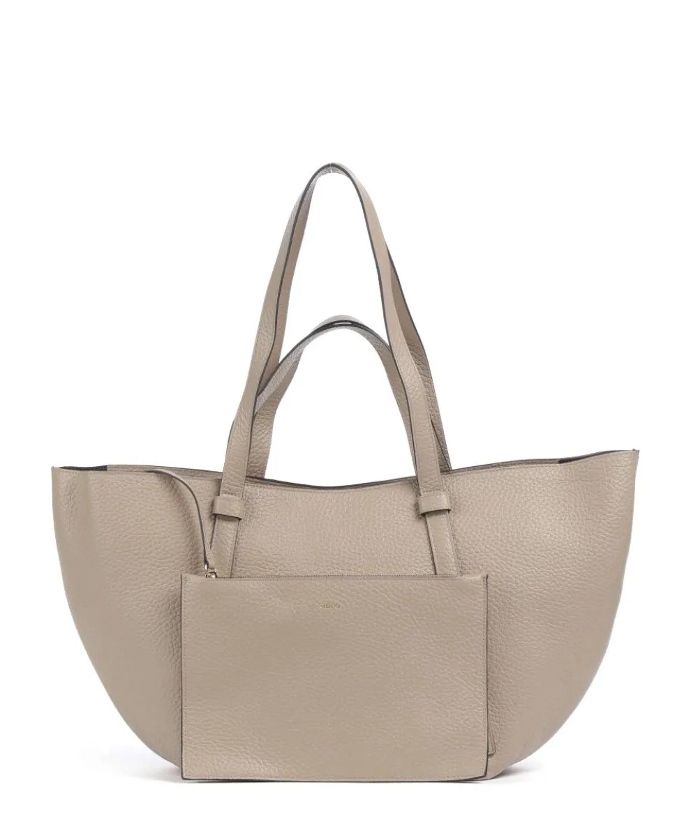 Tekla Cosmo Large Shopper genarbtes Leder beige