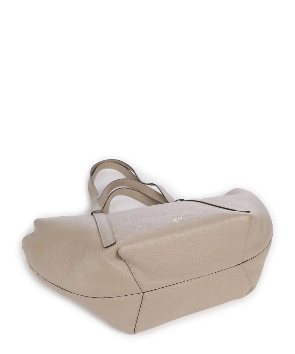 Tekla Cosmo Large Shopper genarbtes Leder beige