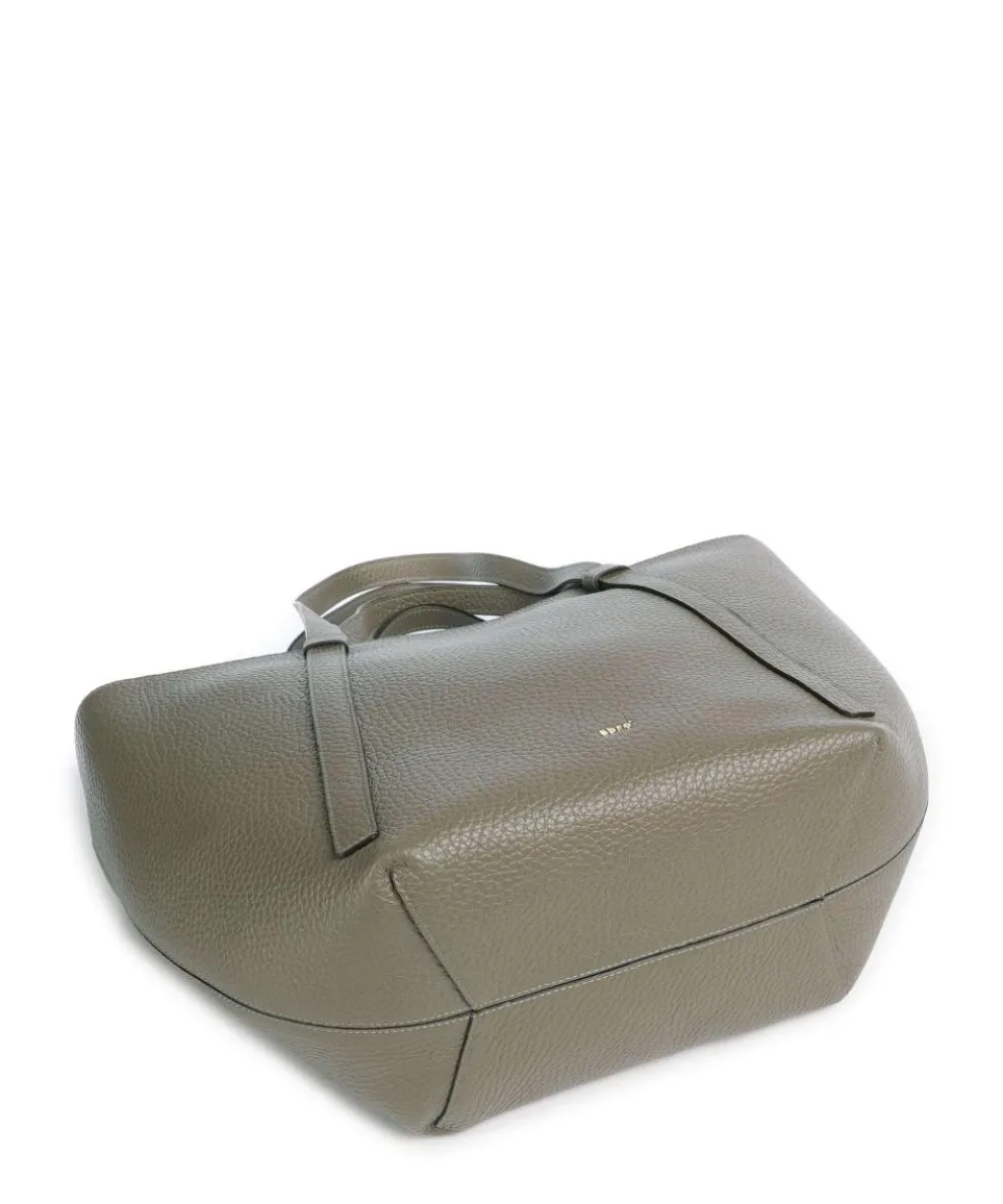 Tekla Cosmo Large Shopper genarbtes Leder taupe