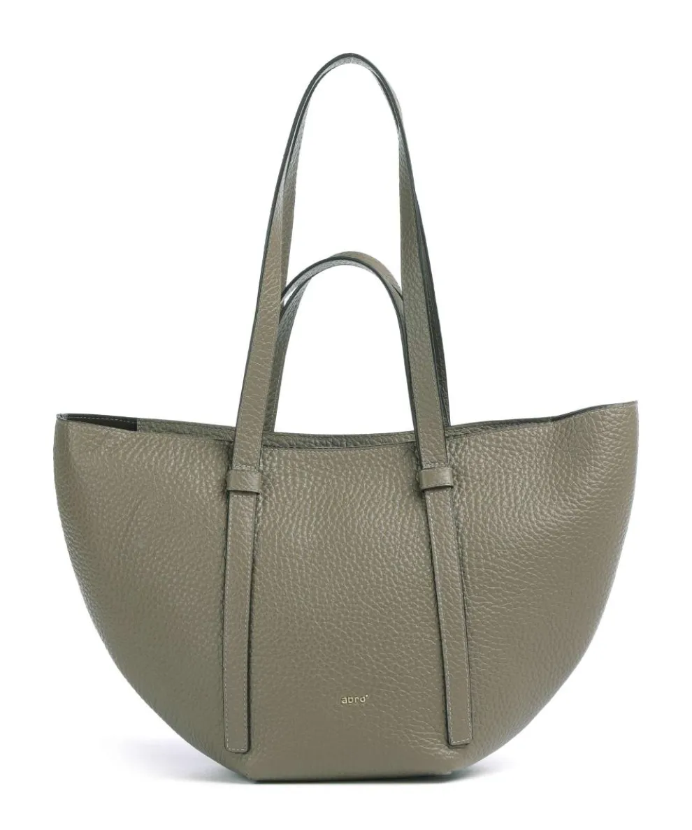 Tekla Cosmo Medium Shopper genarbtes Leder taupe