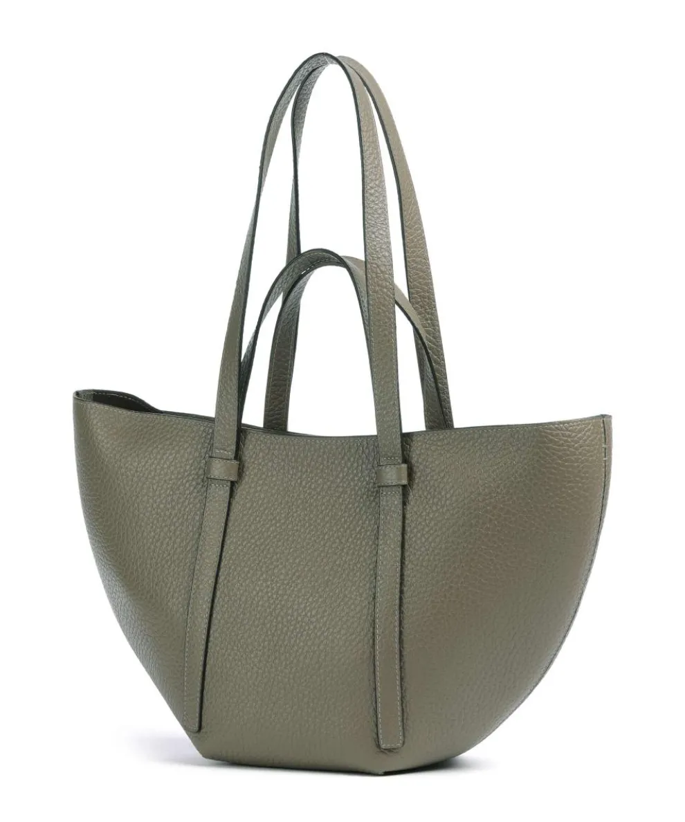Tekla Cosmo Medium Shopper genarbtes Leder taupe