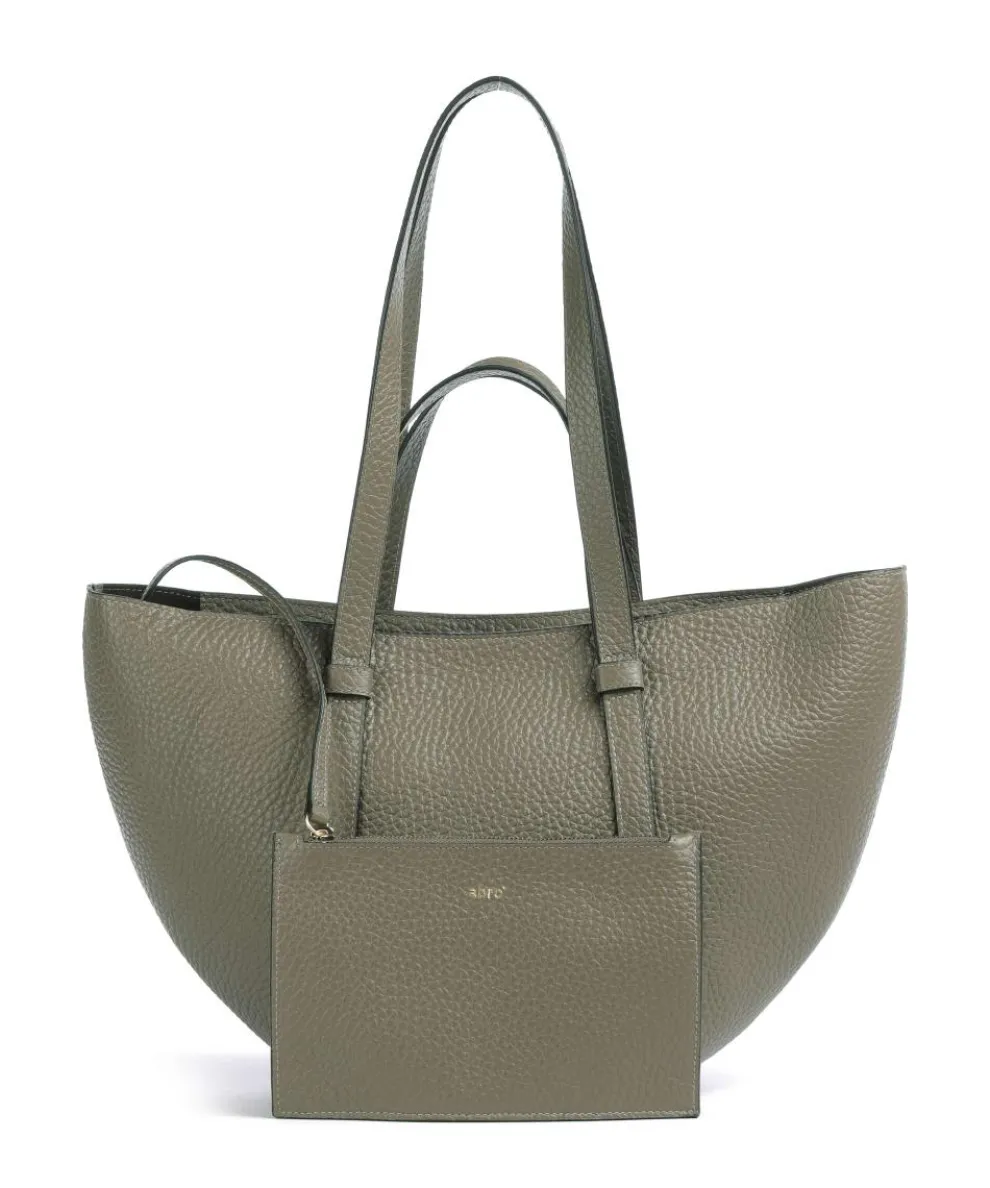 Tekla Cosmo Medium Shopper genarbtes Leder taupe