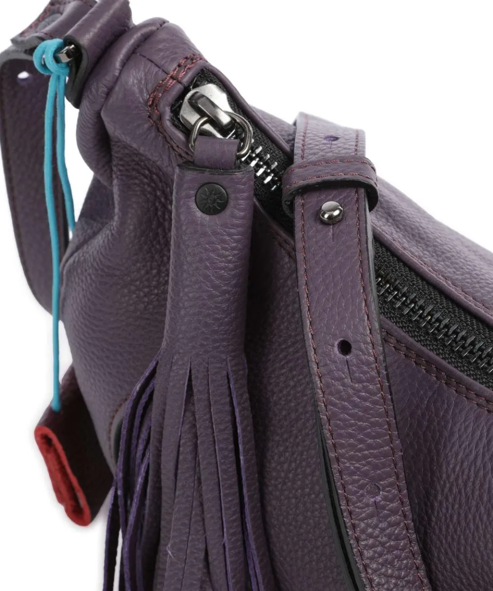 Texas Maite Schultertasche genarbtes Kalbsleder flieder