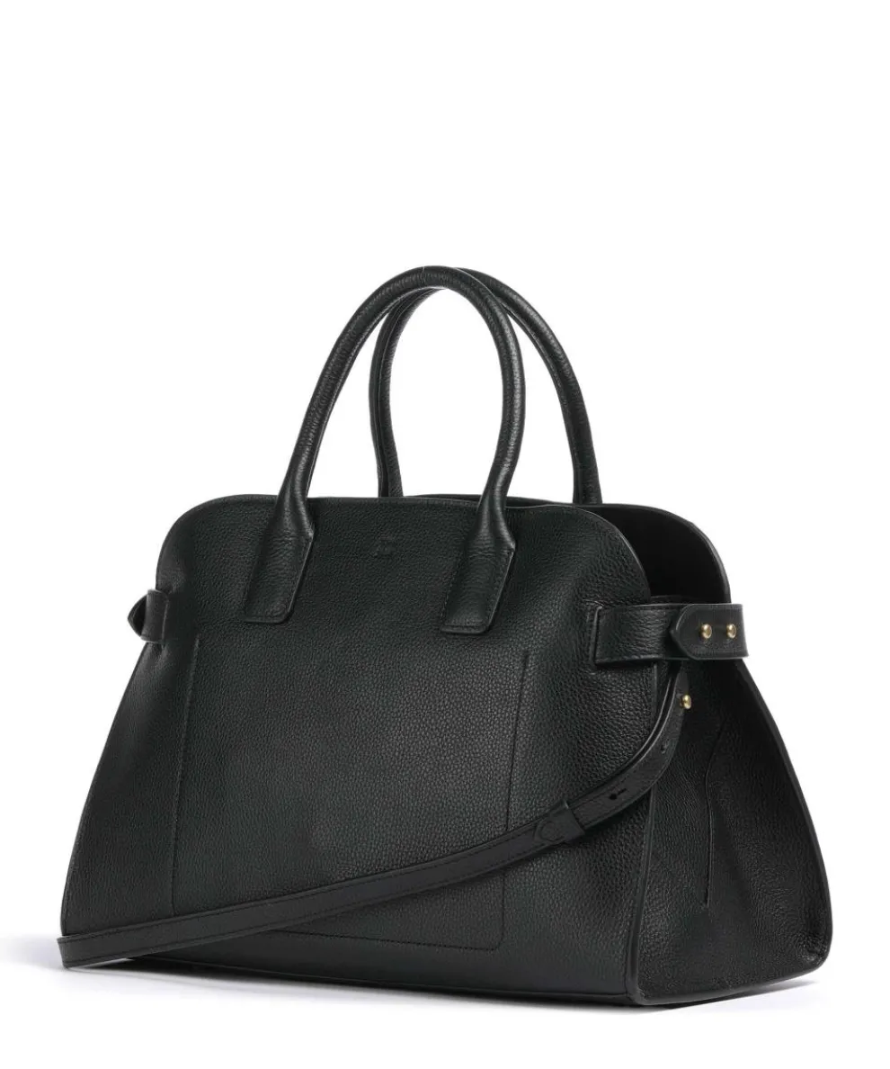 The Rathbone Handtasche genarbtes Rindsleder schwarz