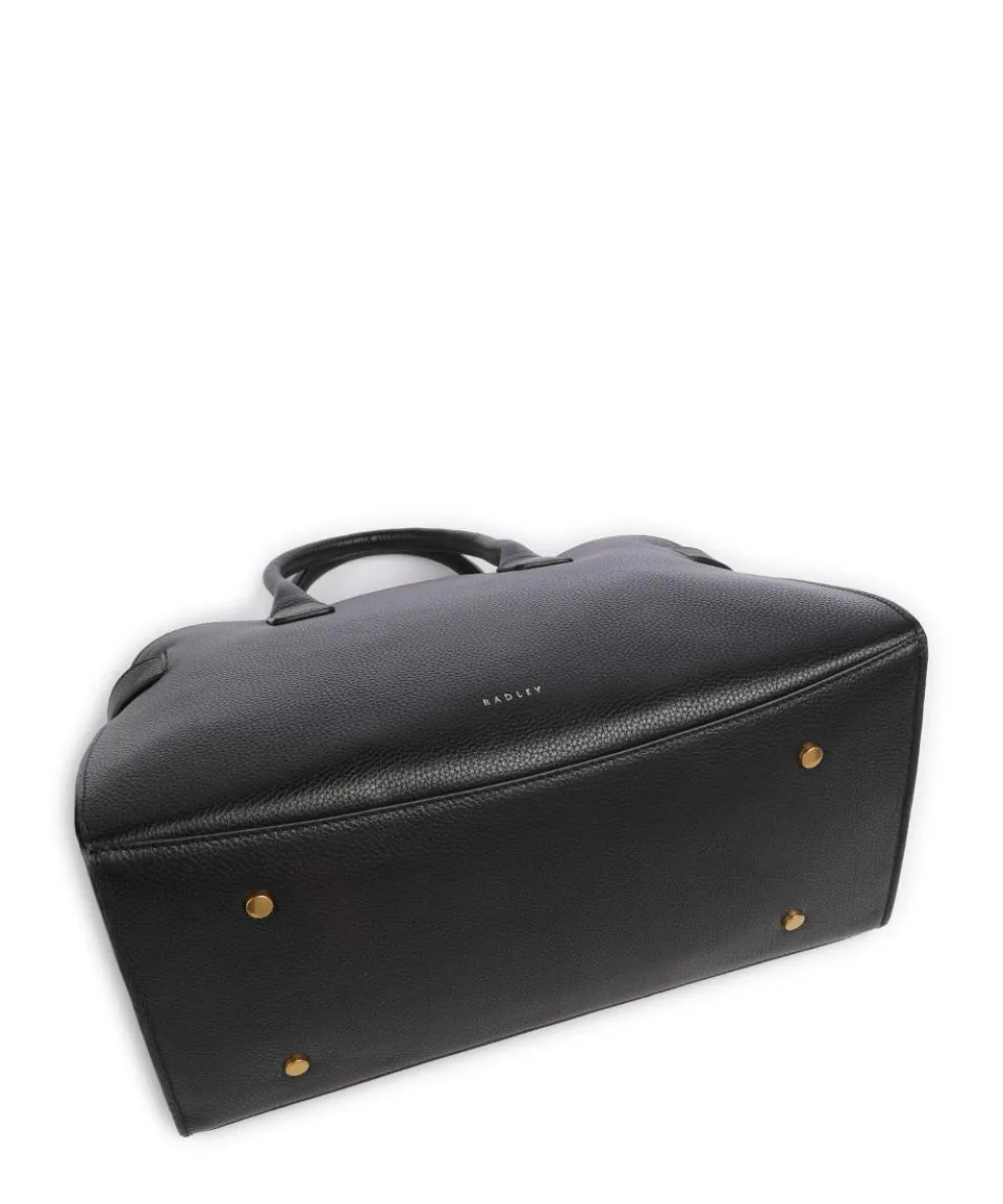 The Rathbone Handtasche genarbtes Rindsleder schwarz