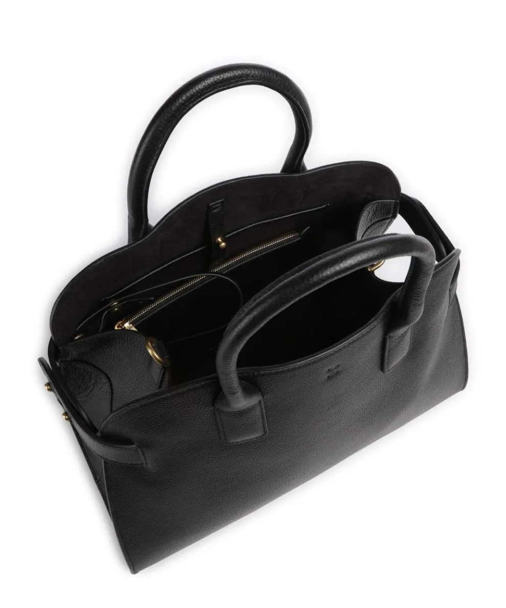 The Rathbone Handtasche genarbtes Rindsleder schwarz