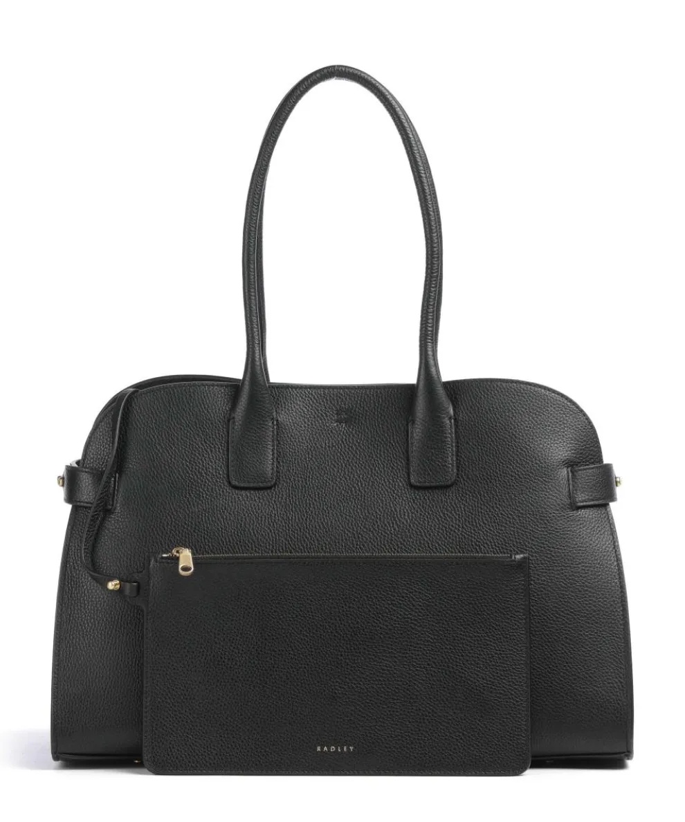 The Rathbone Shopper genarbtes Rindsleder schwarz