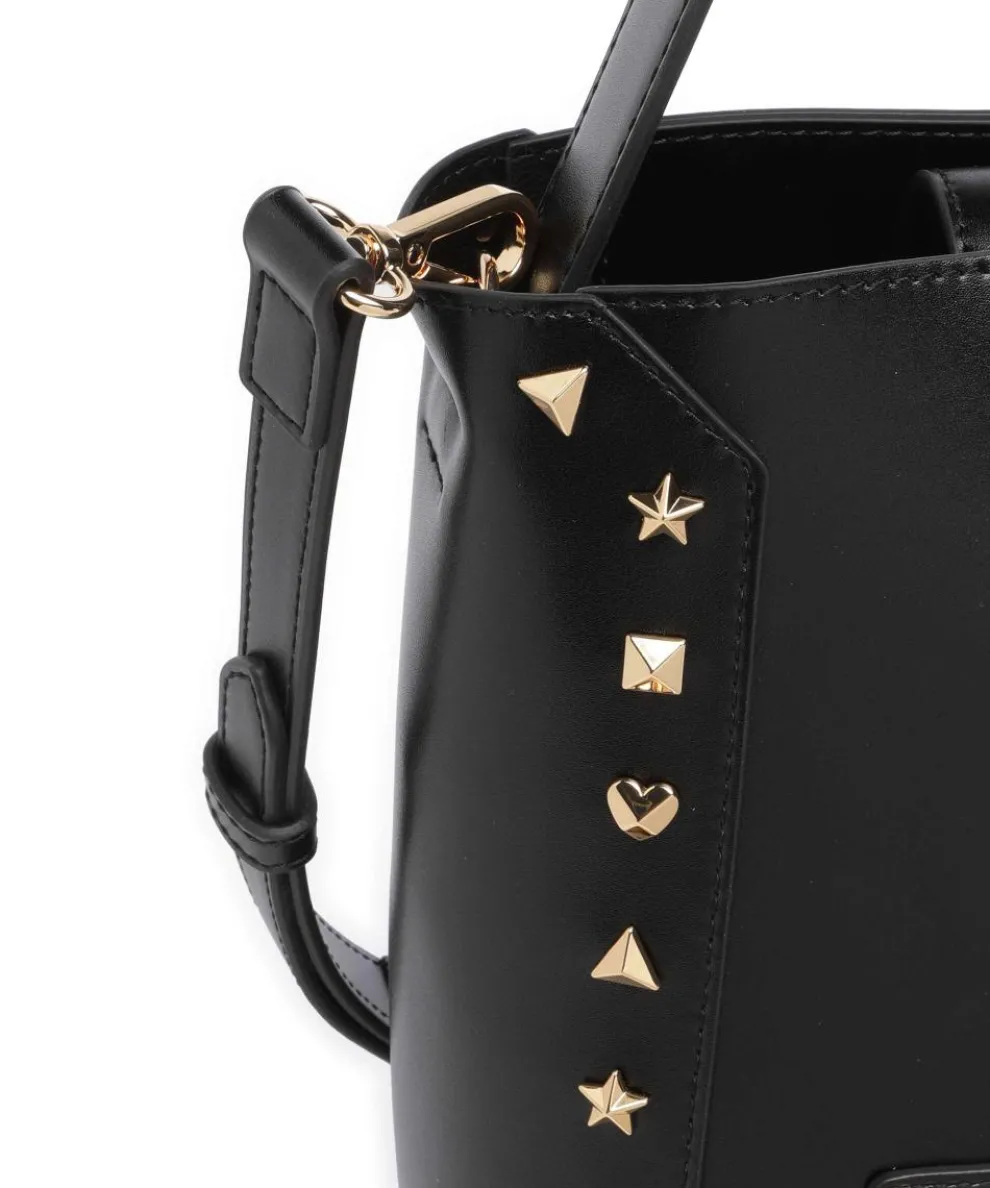 Timeless Handtasche Lederimitat schwarz