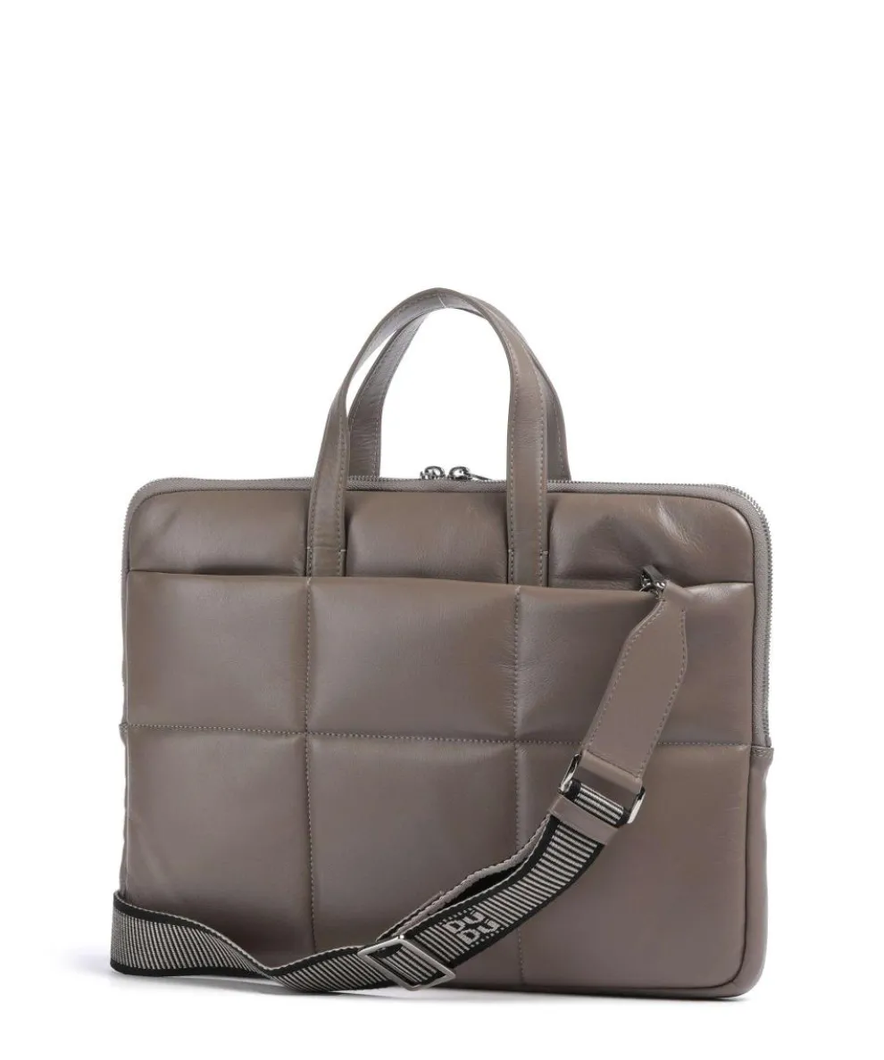 Togean Aktentasche 13″ fein genarbtes Leder taupe