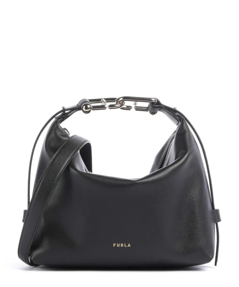 Tonie Mini Handtasche fein genarbtes Leder schwarz