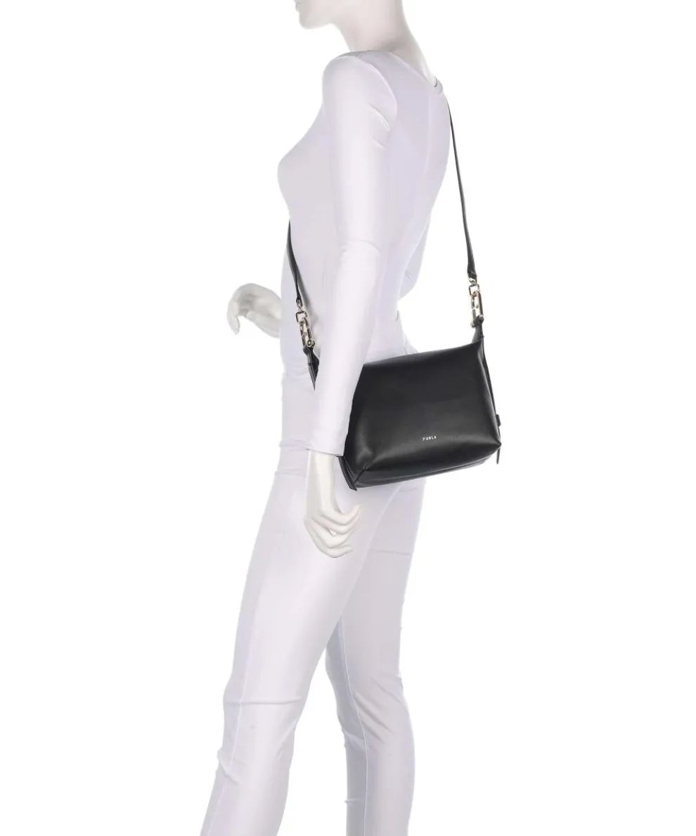 Tonie Mini Handtasche fein genarbtes Leder schwarz