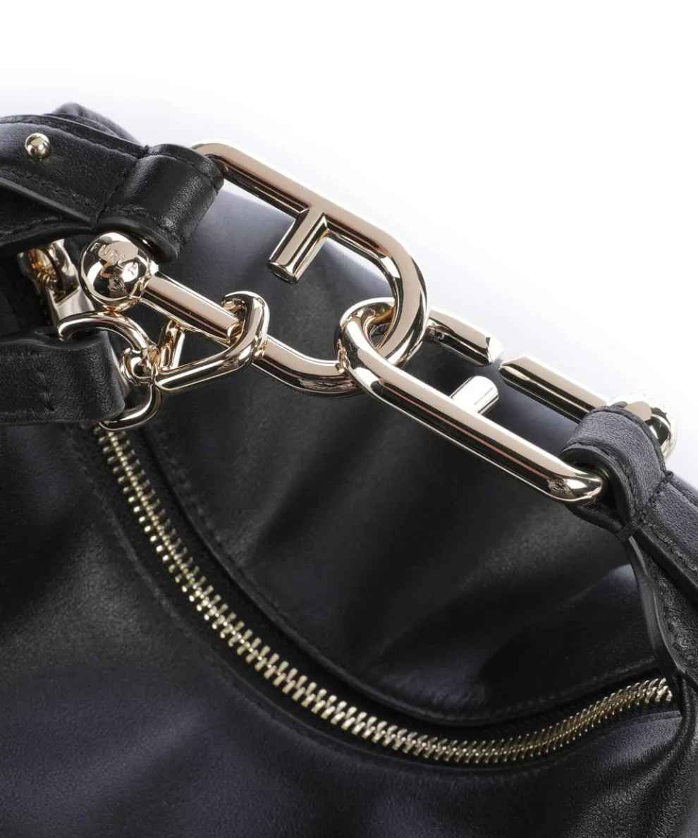 Tonie Mini Handtasche fein genarbtes Leder schwarz