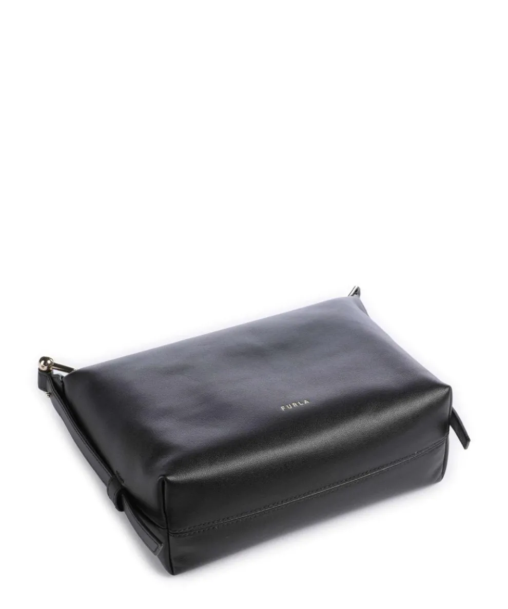 Tonie Mini Handtasche fein genarbtes Leder schwarz