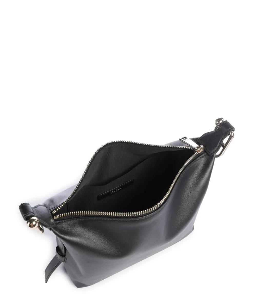 Tonie Mini Handtasche fein genarbtes Leder schwarz