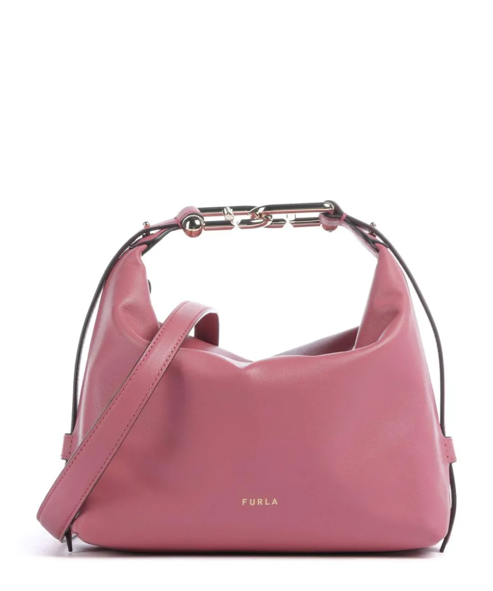 Tonie Mini Handtasche fein genarbtes Leder pink