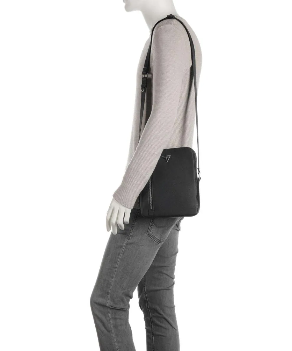 Torino Umhängetasche Lederimitat schwarz