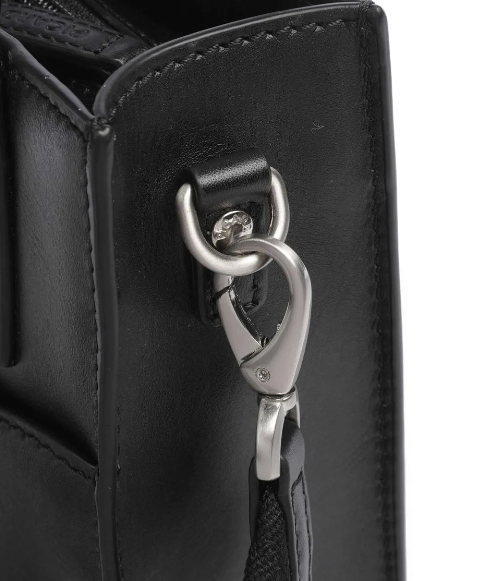 Toscana Umhängetasche fein genarbtes Rindsleder schwarz