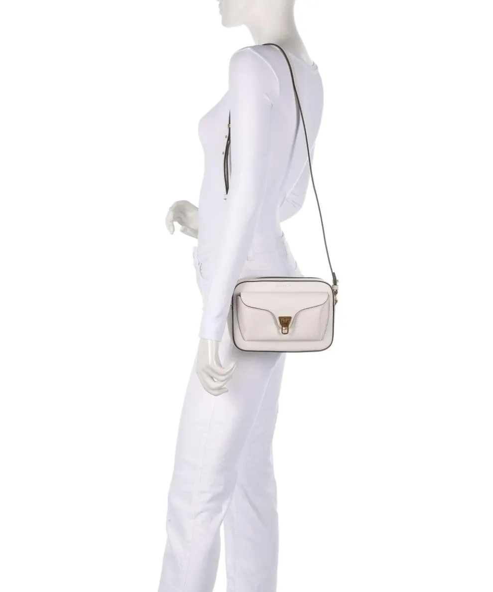 Beat Soft Umhängetasche genarbtes Rindsleder weiß