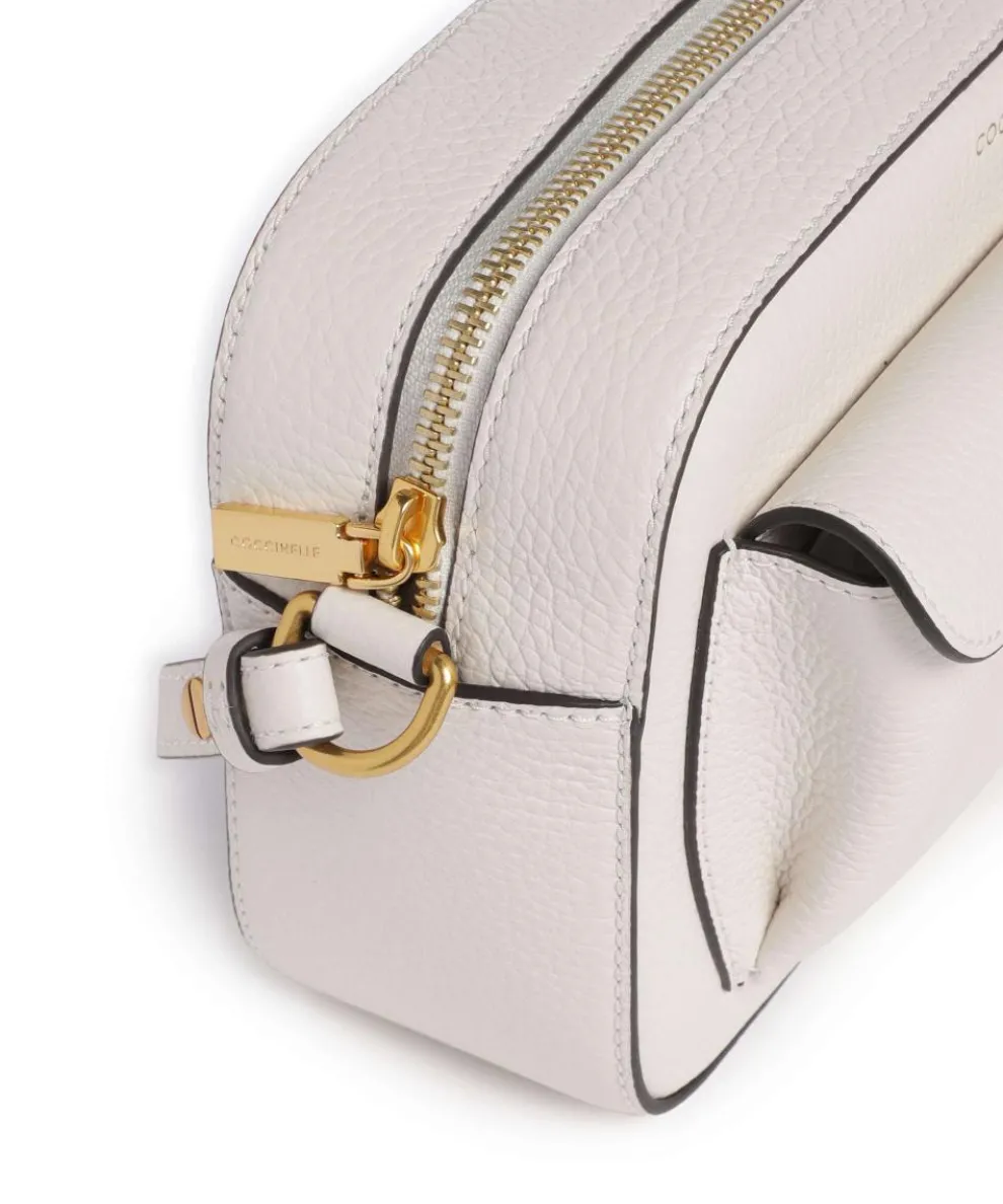 Beat Soft Umhängetasche genarbtes Rindsleder weiß