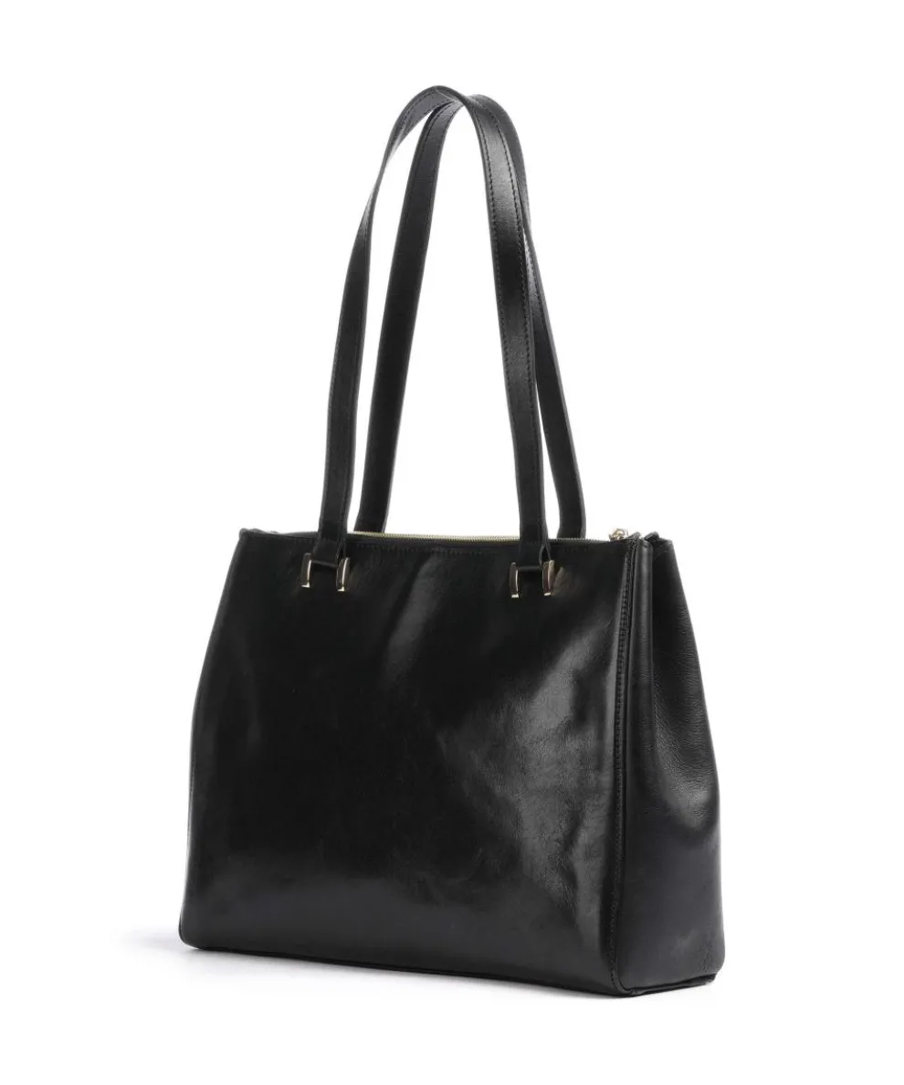 Crown Shopper fein genarbtes Rindsleder schwarz