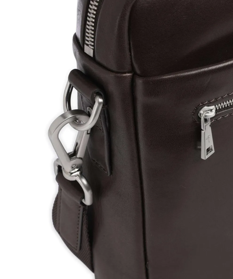 Treviso Pandion Aktentasche 15″ genarbtes Leder dunkelbraun