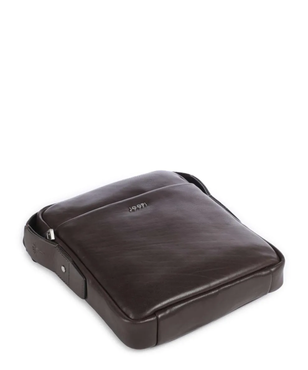 Treviso Remus Umhängetasche fein genarbtes Rindsleder dunkelbraun