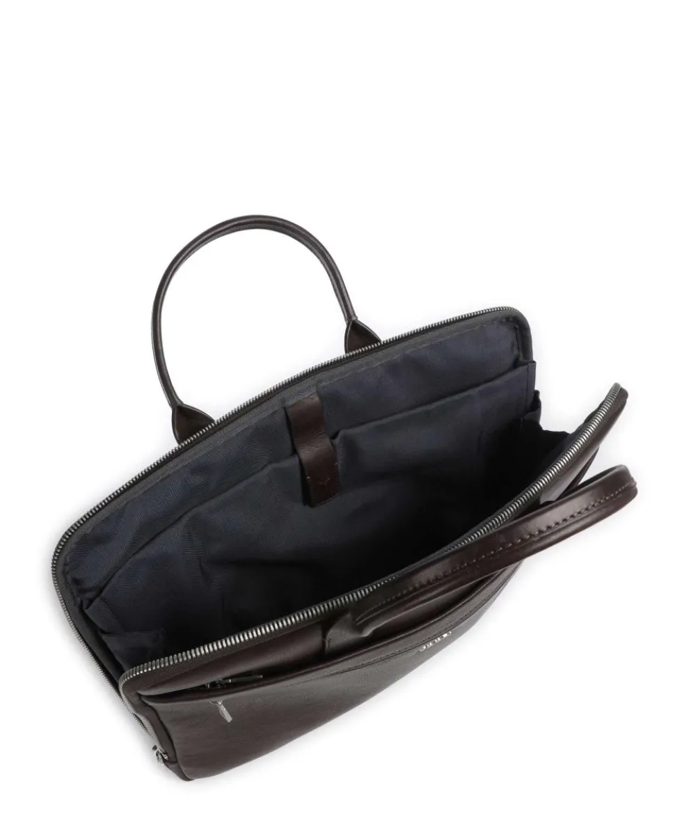 Treviso Samu Aktentasche 15″ fein genarbtes Rindsleder dunkelbraun
