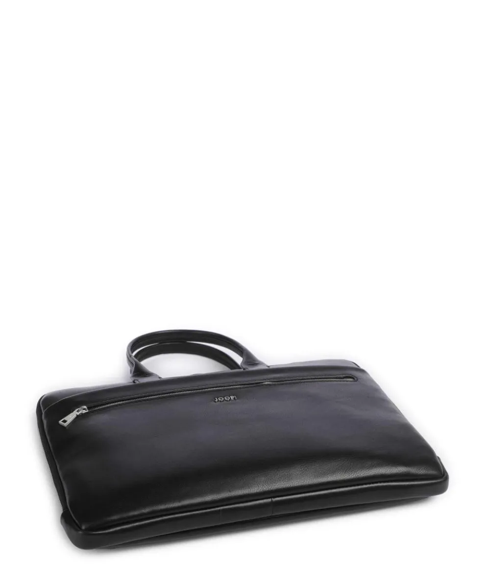 Treviso Samu Aktentasche 15″ fein genarbtes Rindsleder schwarz