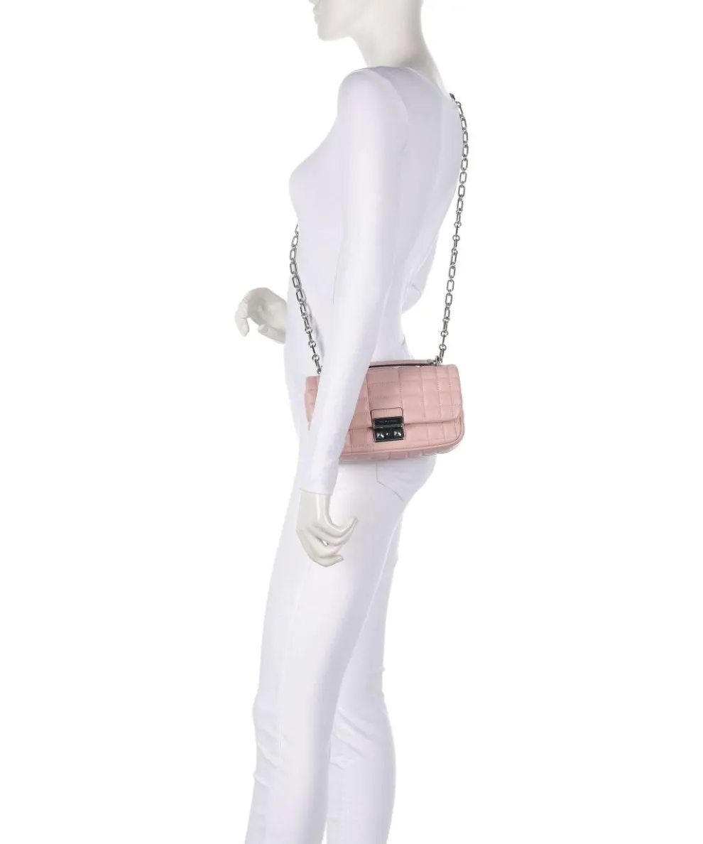 Tribeca Small Schultertasche Lammleder rosa