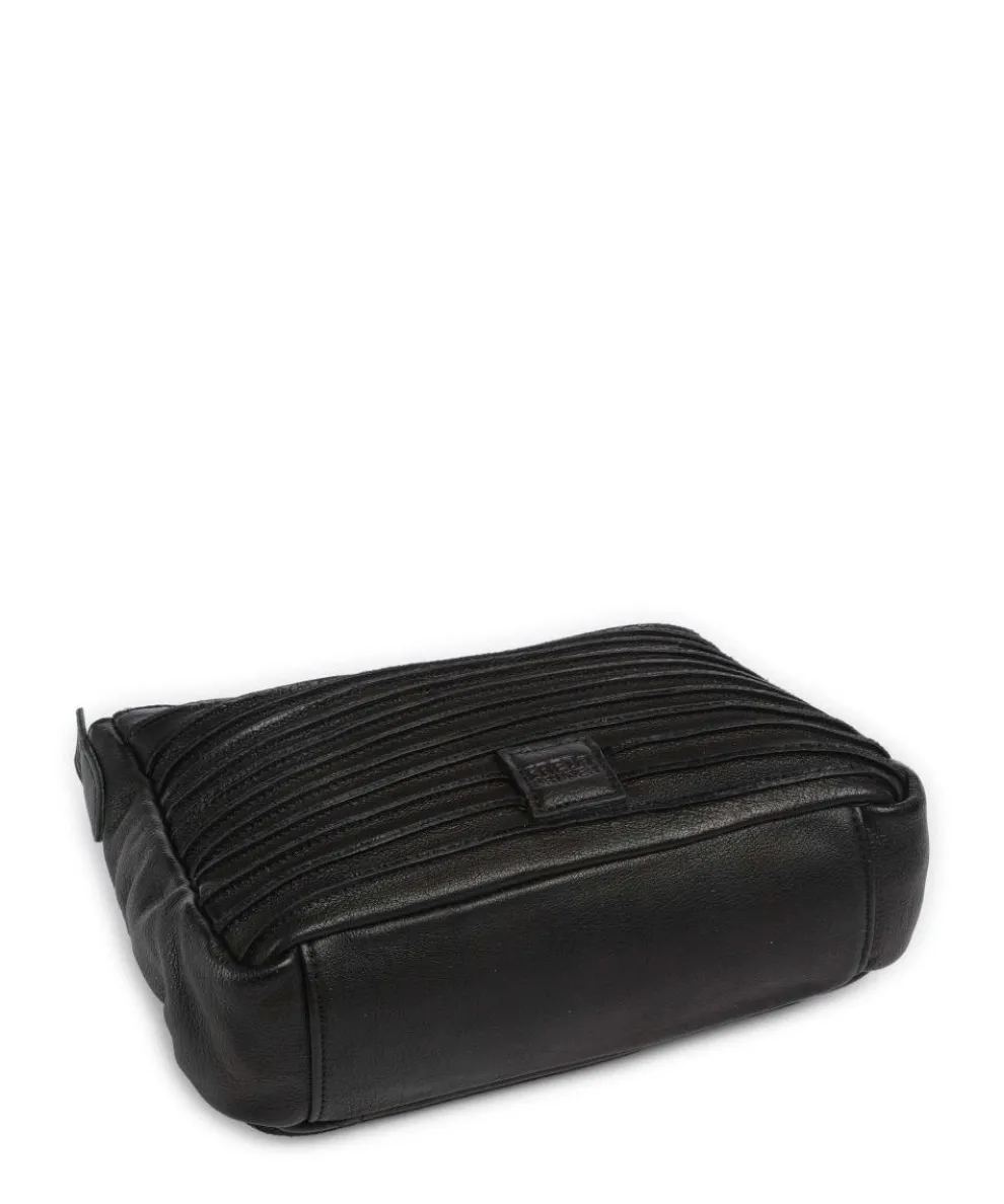 Bestseller Umhängetasche genarbtes Leder schwarz