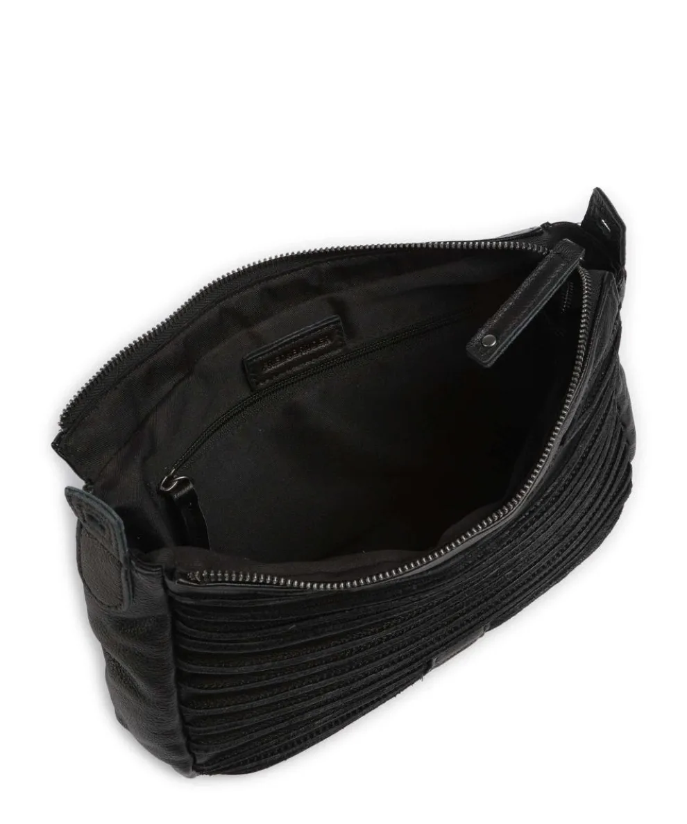 Bestseller Umhängetasche genarbtes Leder schwarz