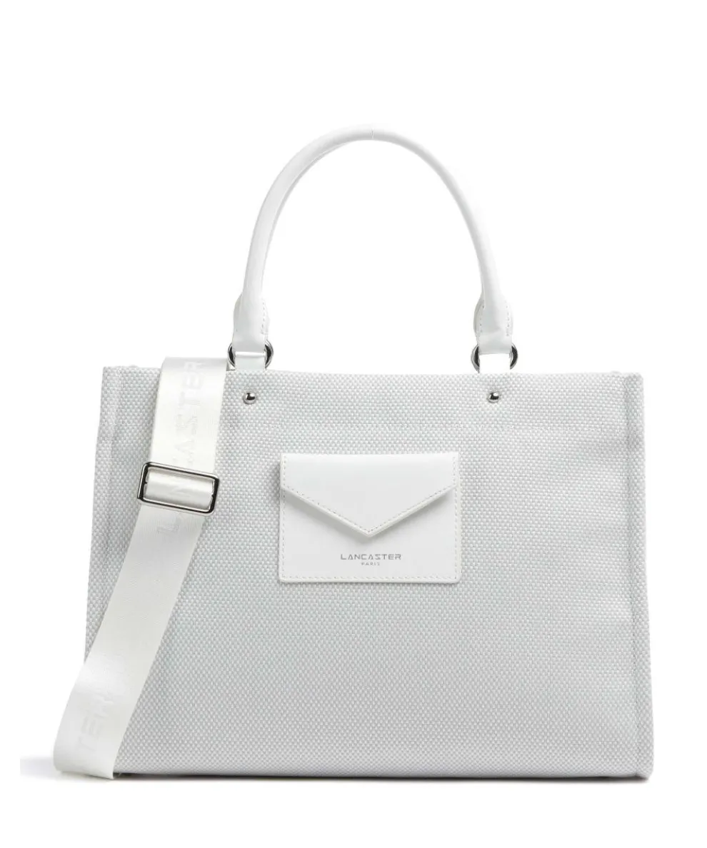 Actual Canvas Conscious Handtasche Baumwolle grau/weiß