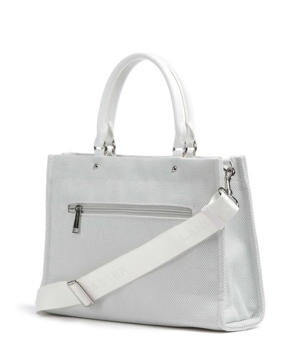 Actual Canvas Conscious Handtasche Baumwolle grau/weiß