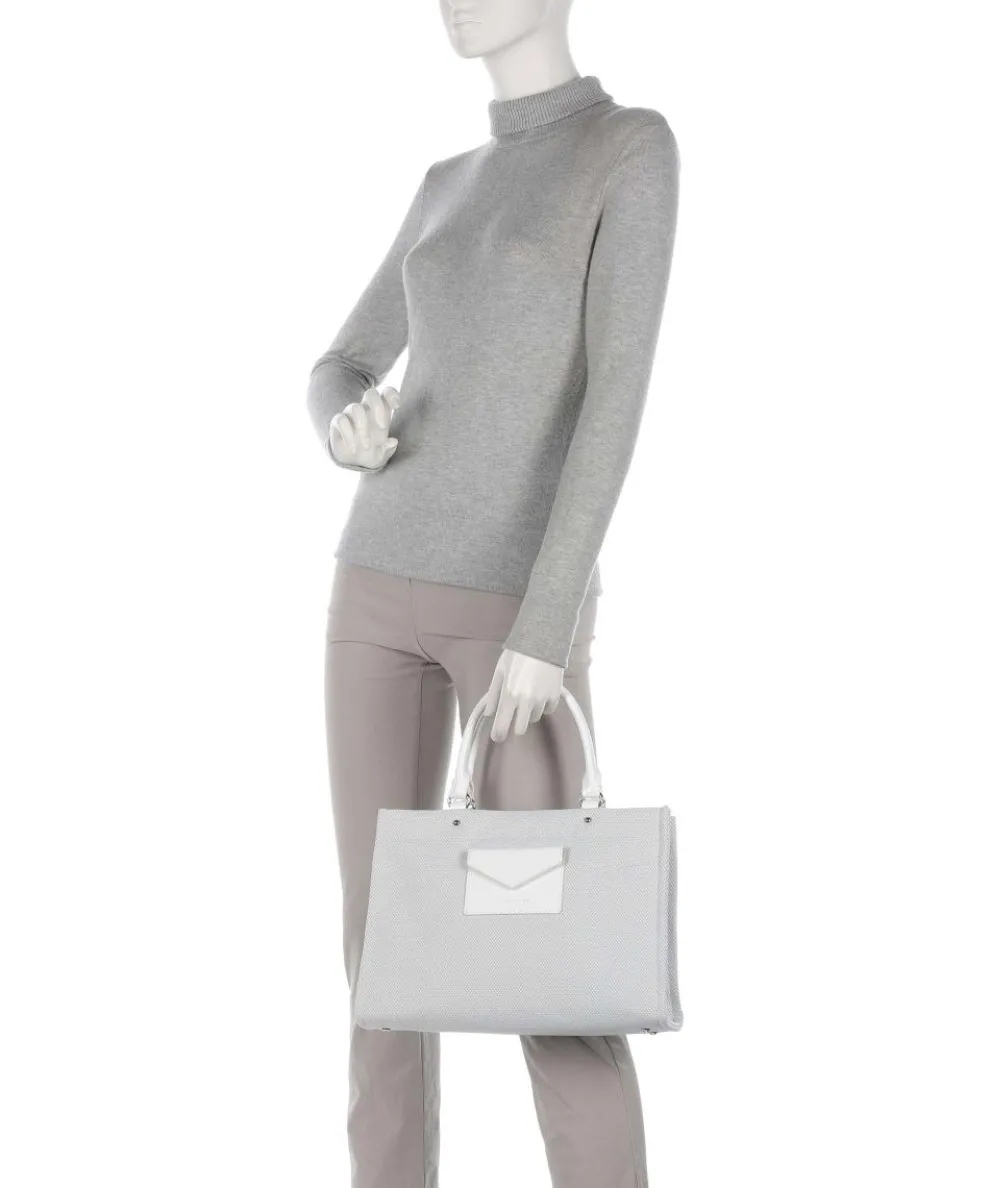 Actual Canvas Conscious Handtasche Baumwolle grau/weiß