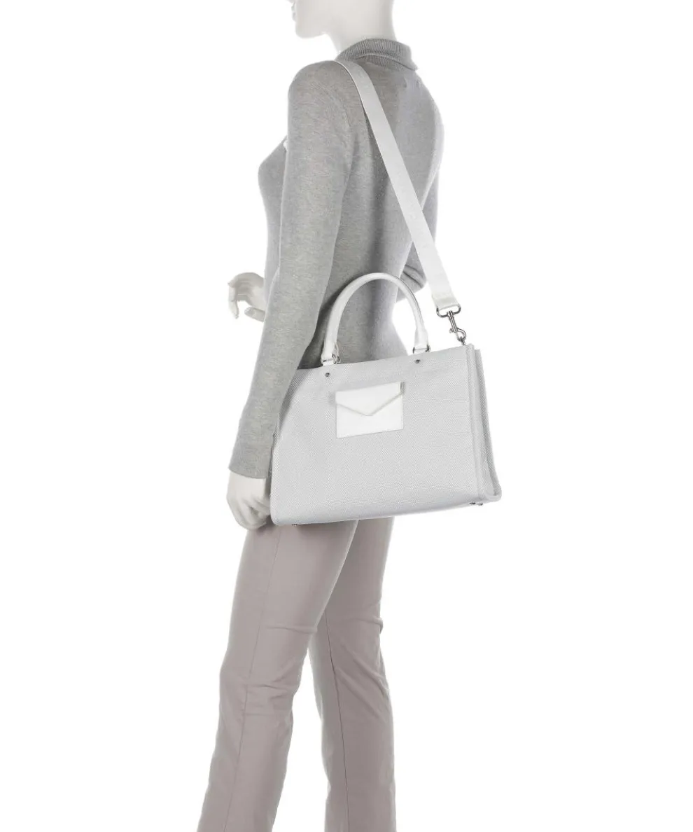 Actual Canvas Conscious Handtasche Baumwolle grau/weiß