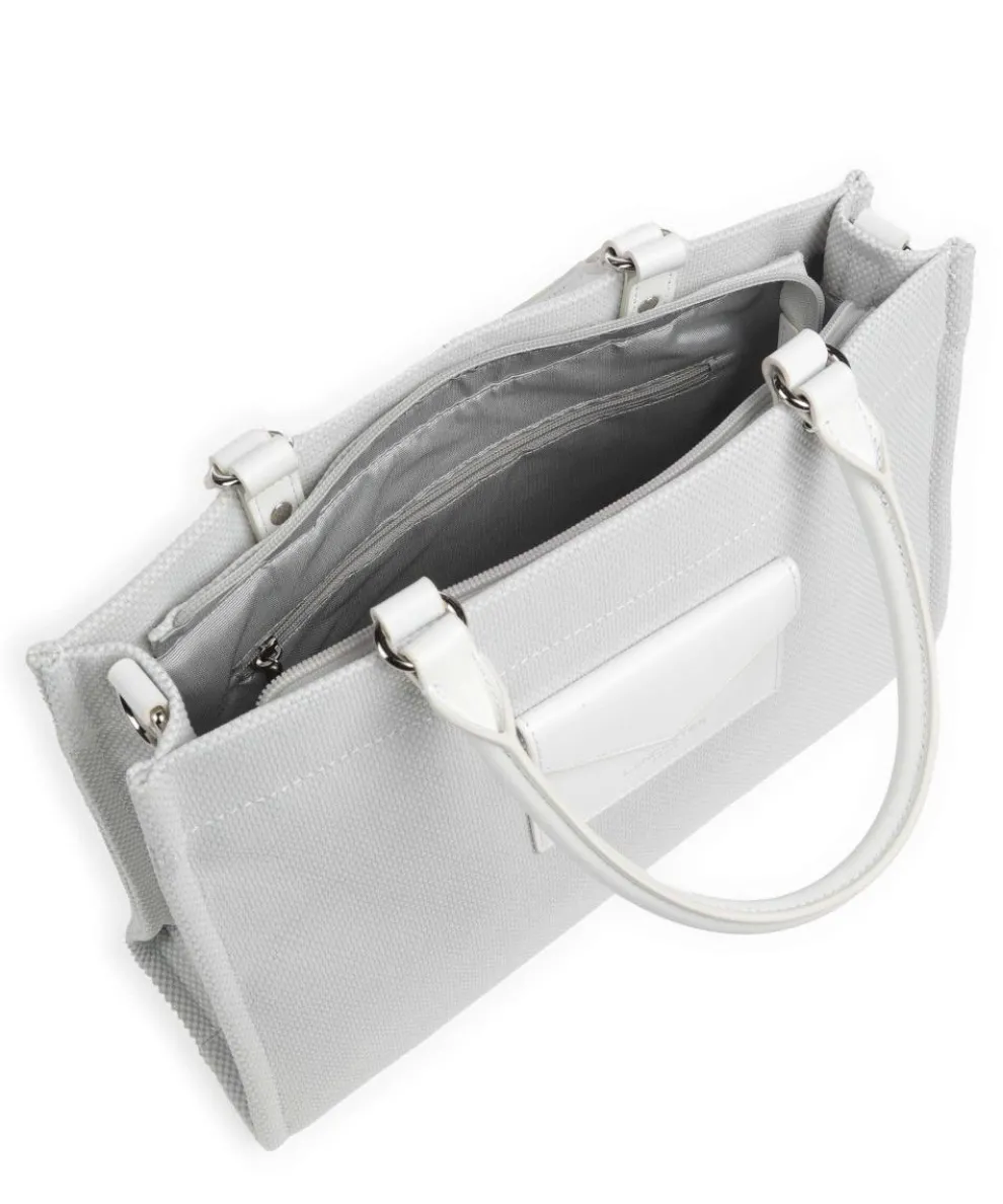 Actual Canvas Conscious Handtasche Baumwolle grau/weiß